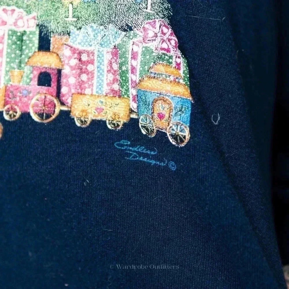 Vintage 90s CottageCore Grandmacore Crewneck Sweatshirt - Picture 6 of 7